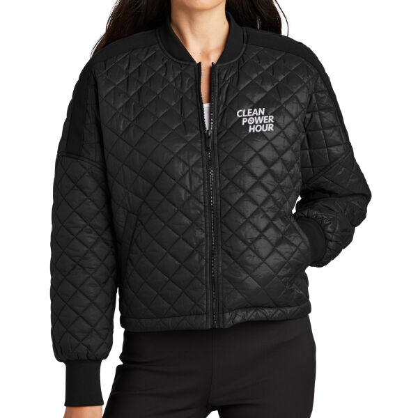 Clean Power Consulting Group Embroidered - Women's Boxy Quilted Jacket Thumbnail