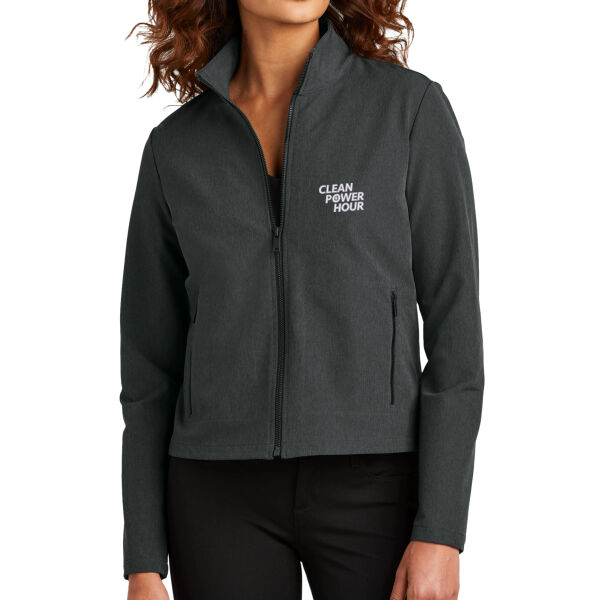 Clean Power Consulting Group Embroidered - Women's Stretch Soft Shell Jacket Thumbnail