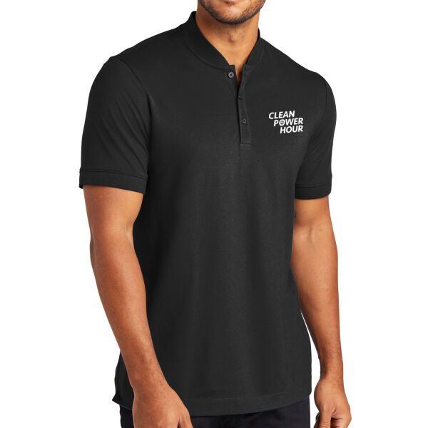 Clean Power Consulting Group Printed - Stretch Pique Henley Thumbnail