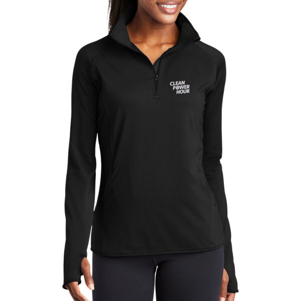Clean Power Consulting Group Embroidered - Ladies Sport Wick ® Stretch 1/4 Zip Pullover Thumbnail