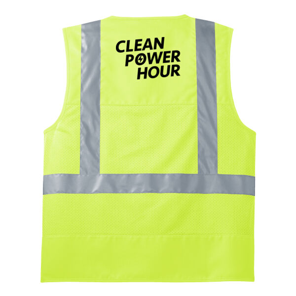 Clean Power Consulting Group Printed - Ansi 107 Class 2 Mesh Back Safety Vest Thumbnail