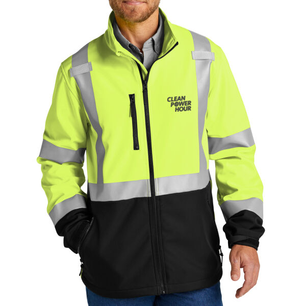 Clean Power Consulting Group Embroidered - Ansi 107 Class 3 Soft Shell Jacket Thumbnail